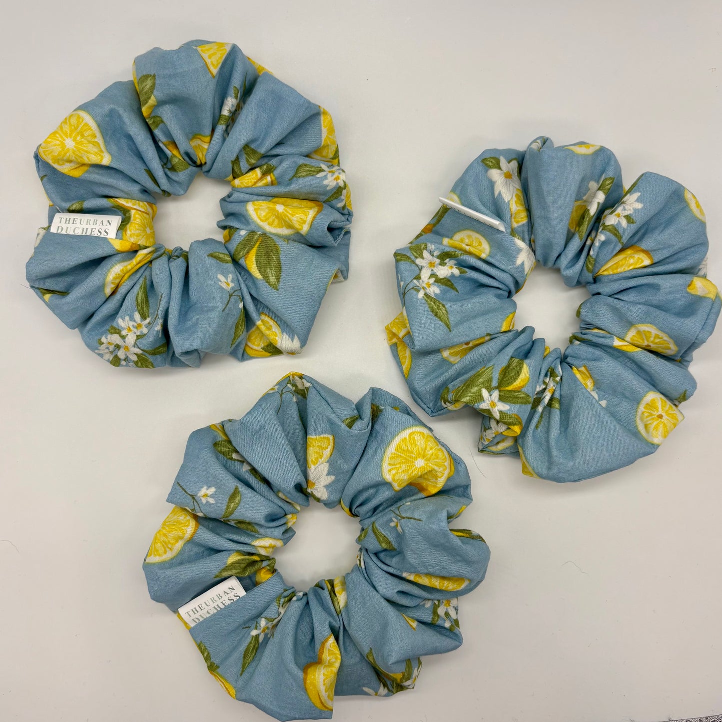 Lemon Azure Oversized Scrunchie