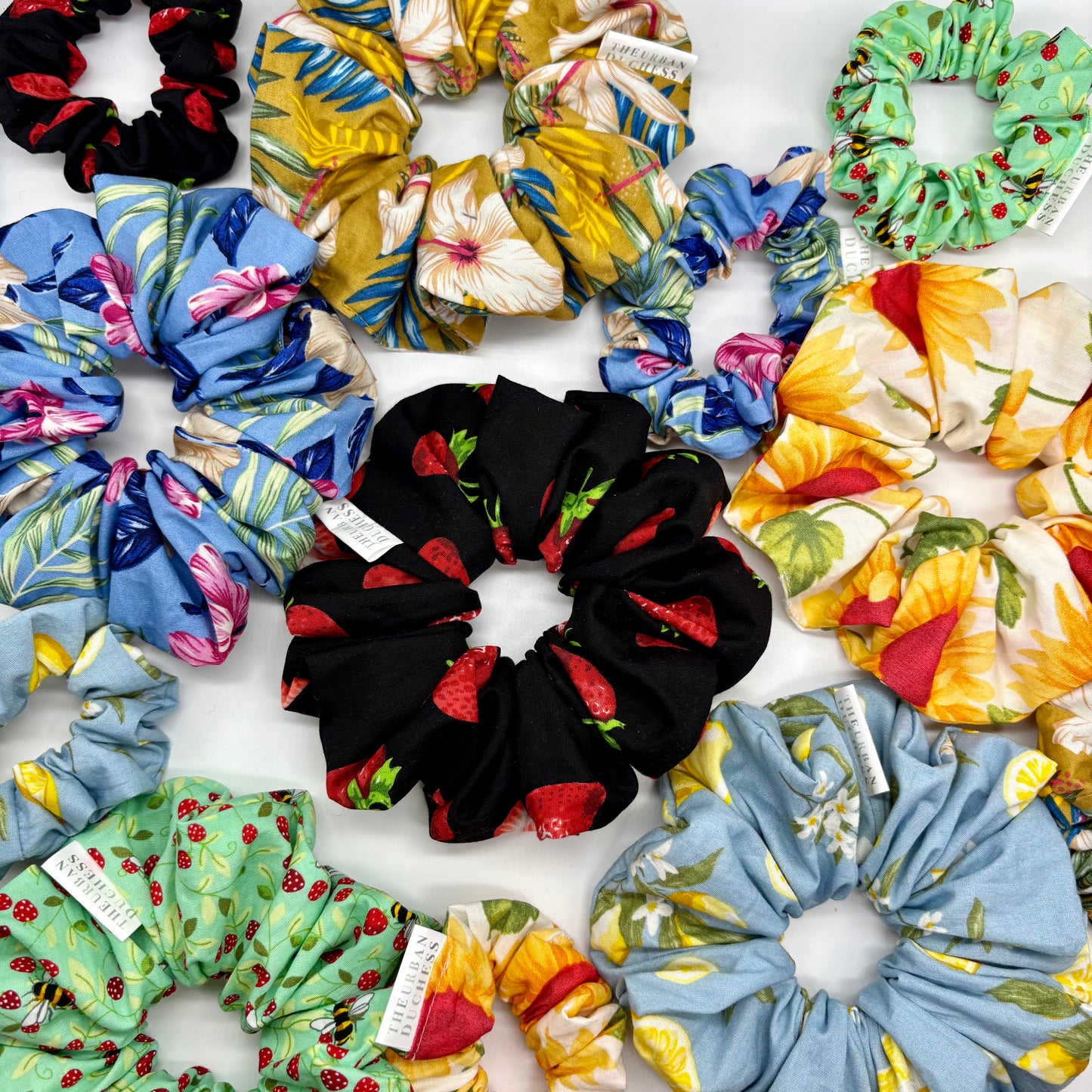 Hibiscus Sky Mini Scrunchie
