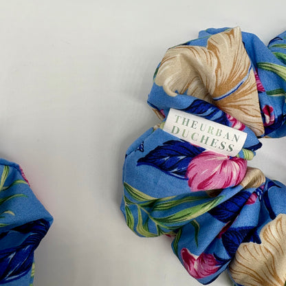 Hibiscus Sky Oversized Scrunchie