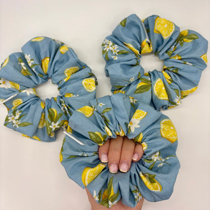 Lemon Azure Oversized Scrunchie
