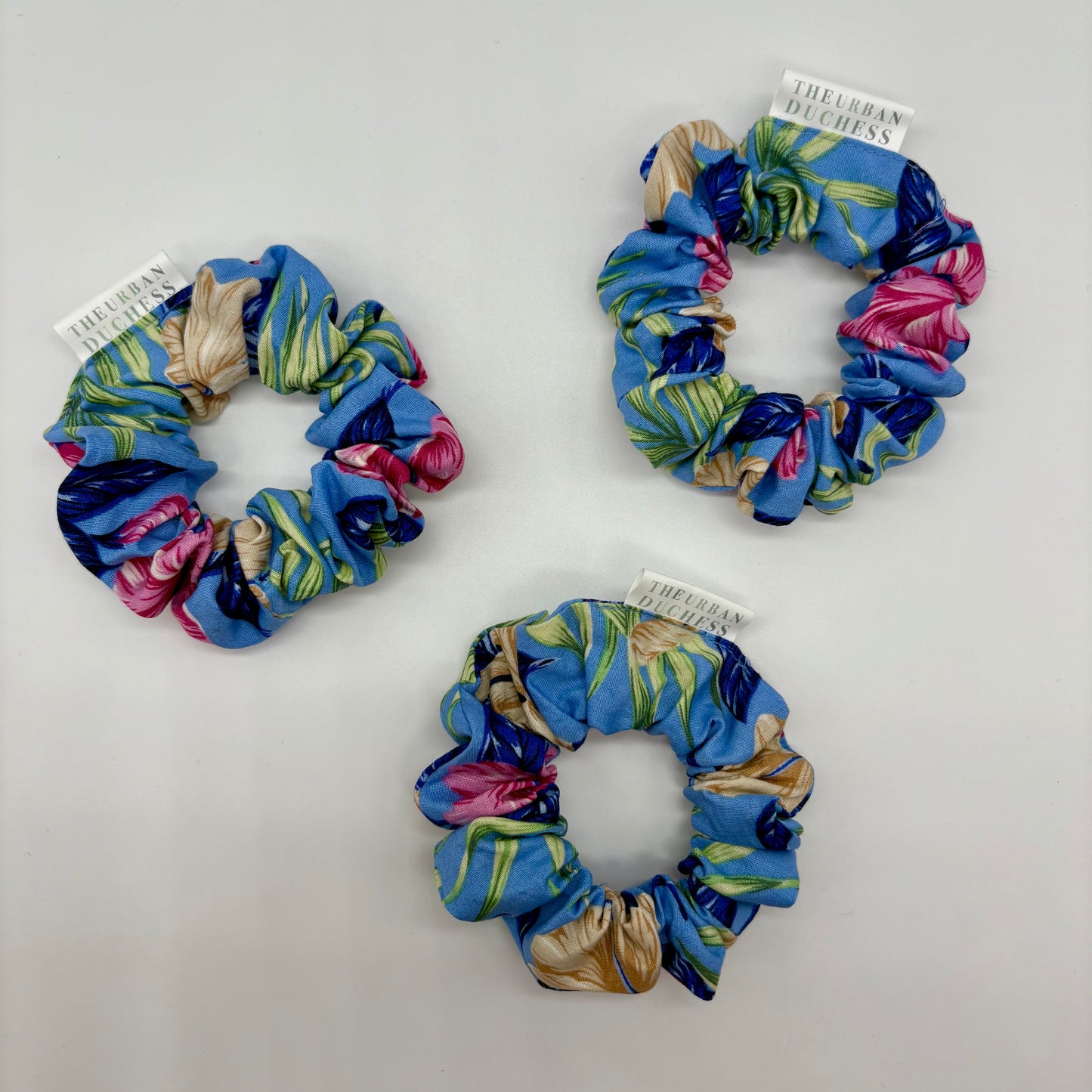 Hibiscus Sky Mini Scrunchie