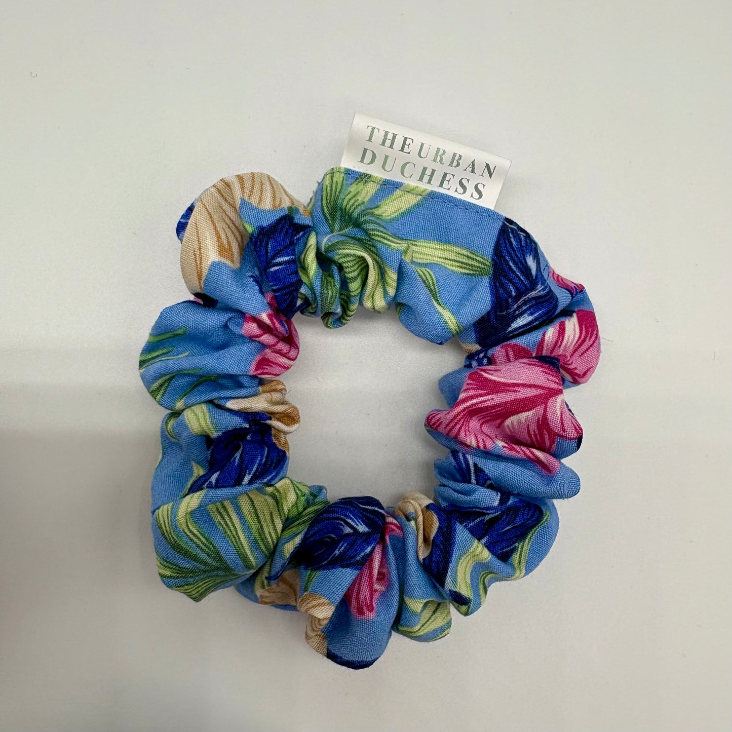 Hibiscus Sky Mini Scrunchie