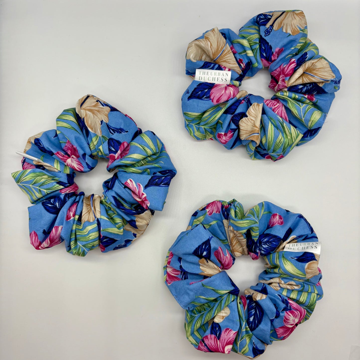 Hibiscus Sky Oversized Scrunchie