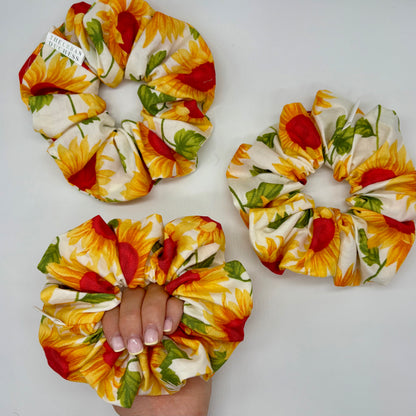 Sunflower Bloom Oversized Scrunchie