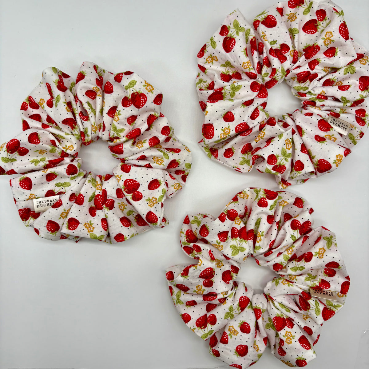 Strawberries & Cream Oversized Scrunchie